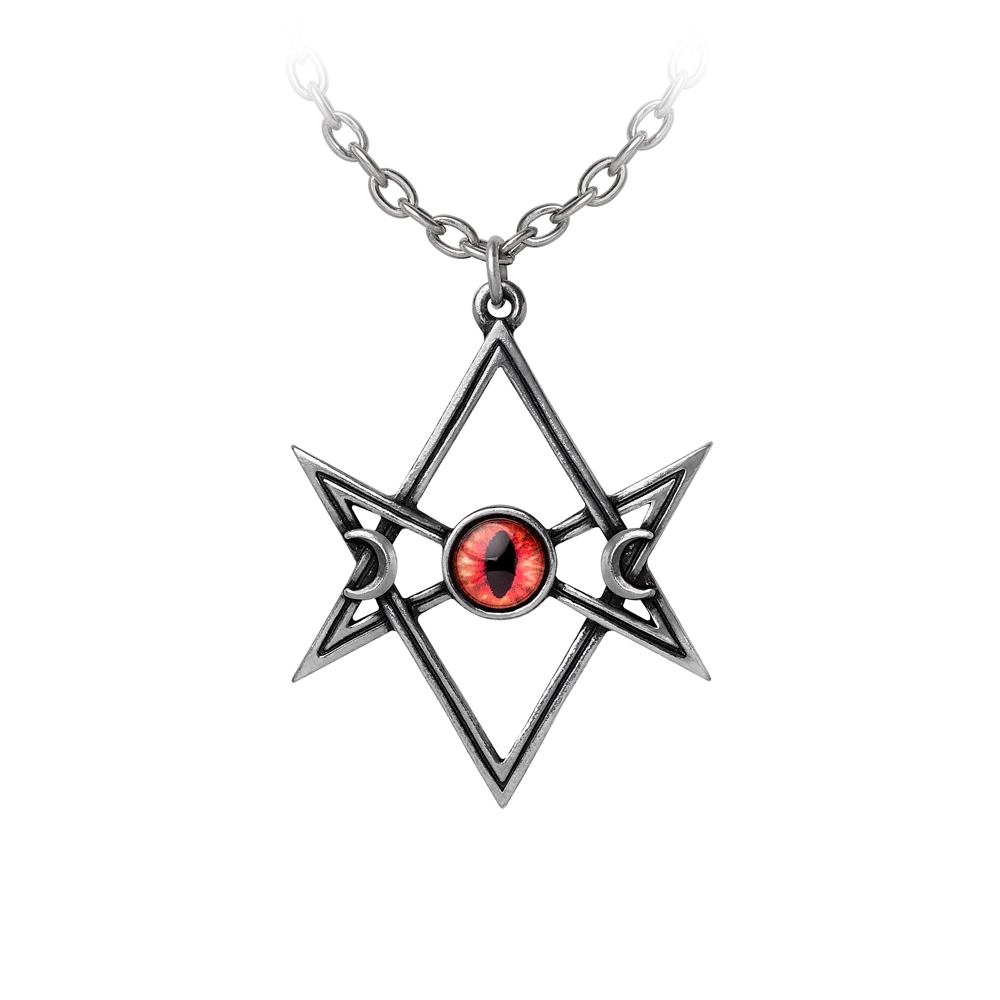 Alchemy - Unicursal Hex Necklace - Silver coloured